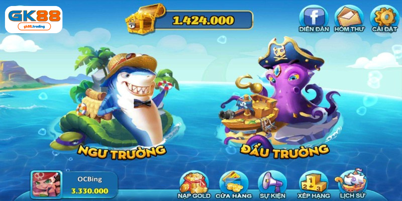 Khám phá thế giới bắn cá đầy màu sắc tại Gk88